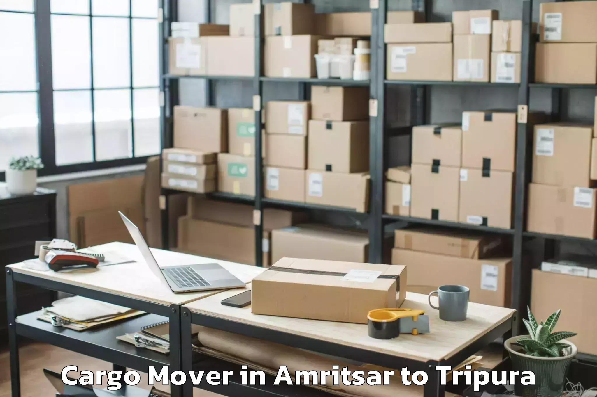 Professional Amritsar to Manughat Cargo Mover